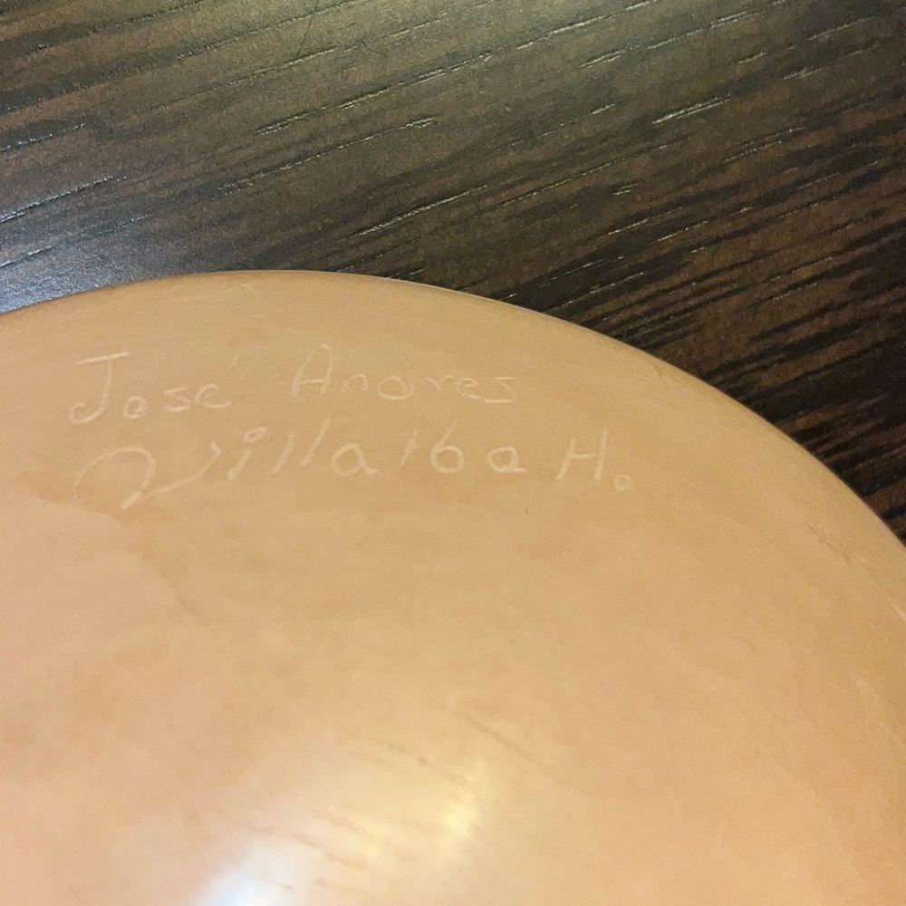 Mata Ortiz signed José Andres Villalba Mexico Southwestern Native Pottery Plate - Picture 10 of 12
